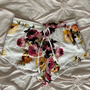 white floral shorts brandy